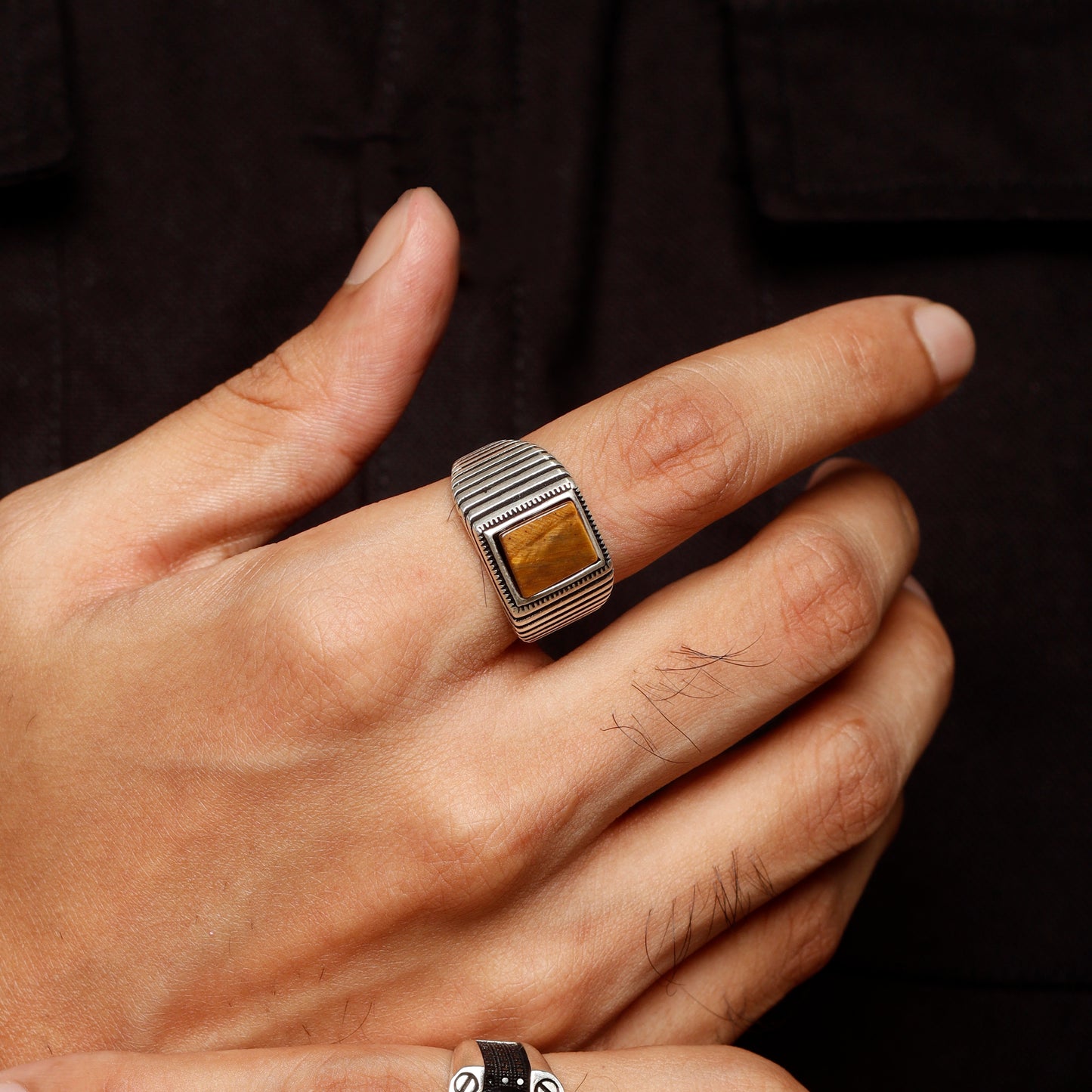 Rustic Baroque Band Ring