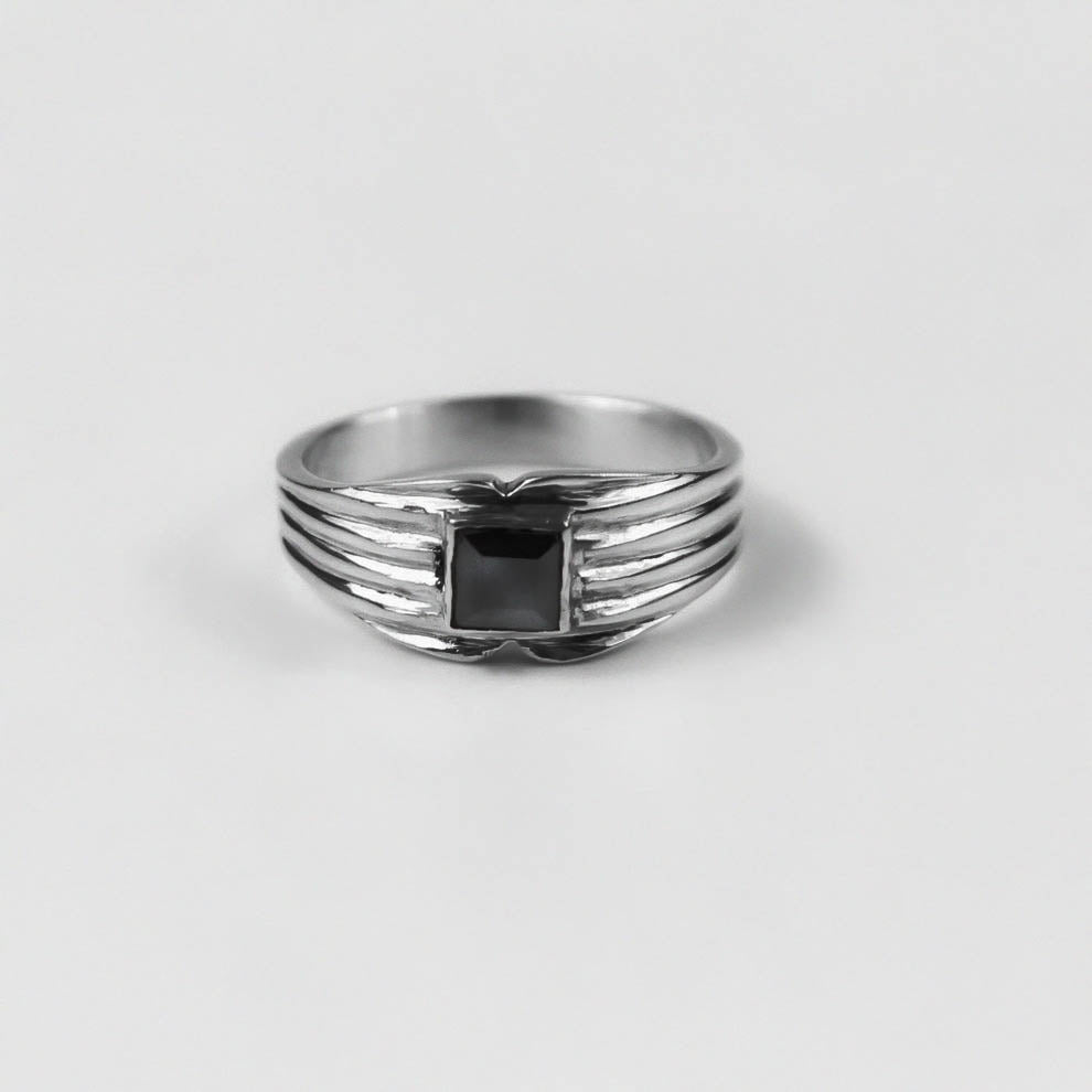 Brass Onyx Ring