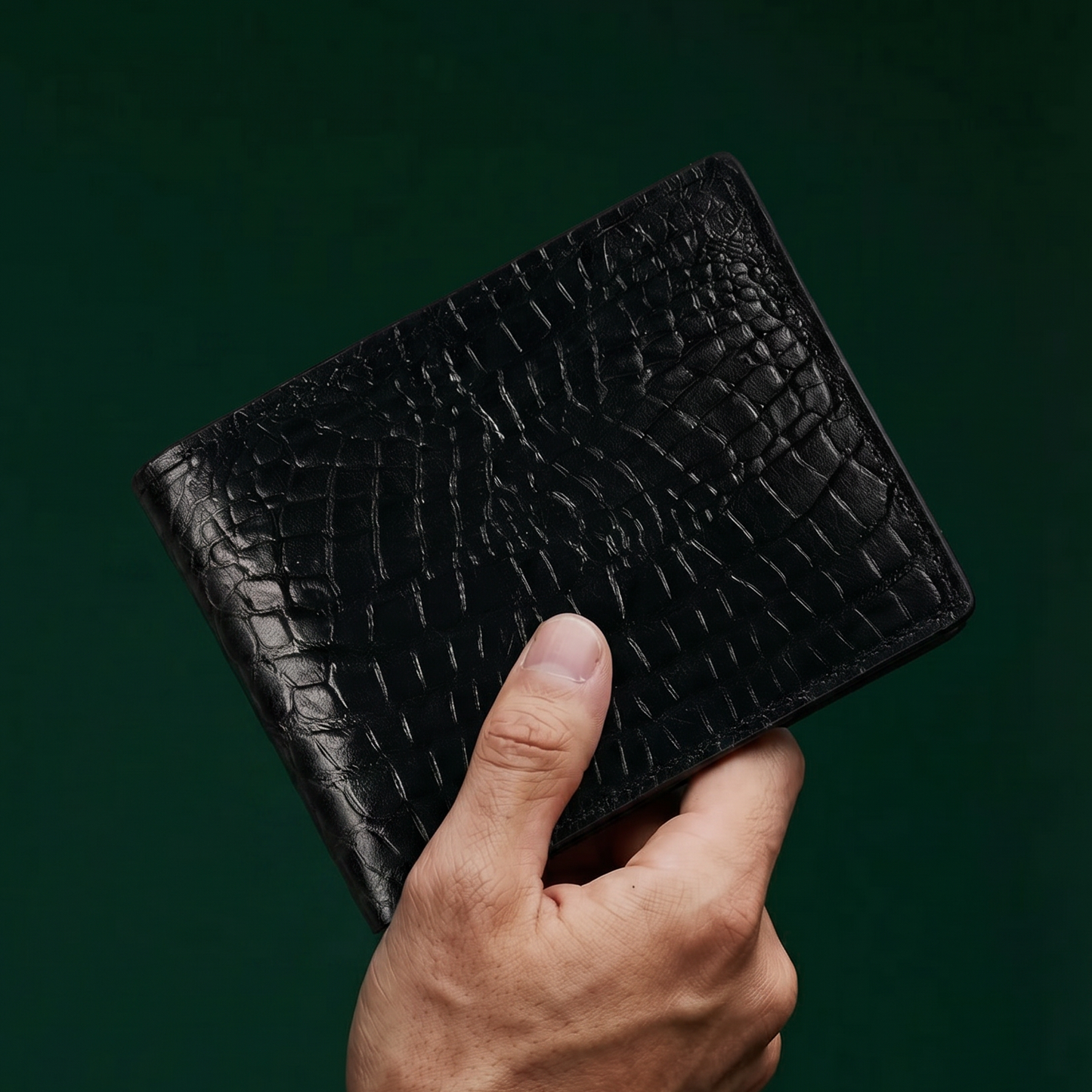 Regal CrocLine Wallet (Black)