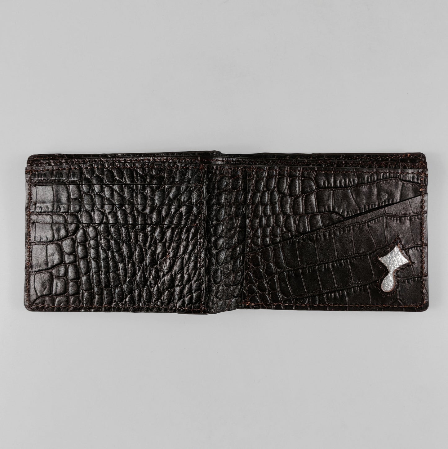 Regal CrocLine Wallet (Dark Brown)