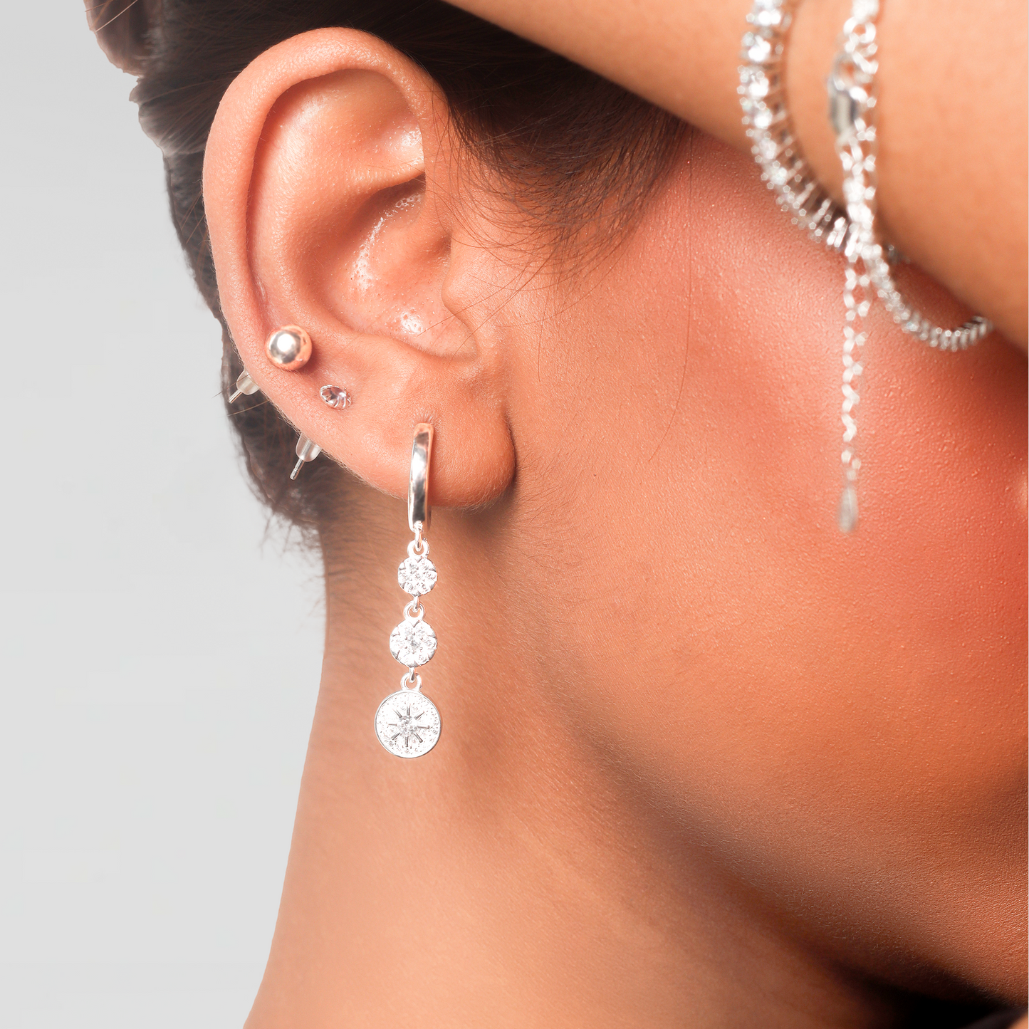 Sterling Sphere Ear Studs