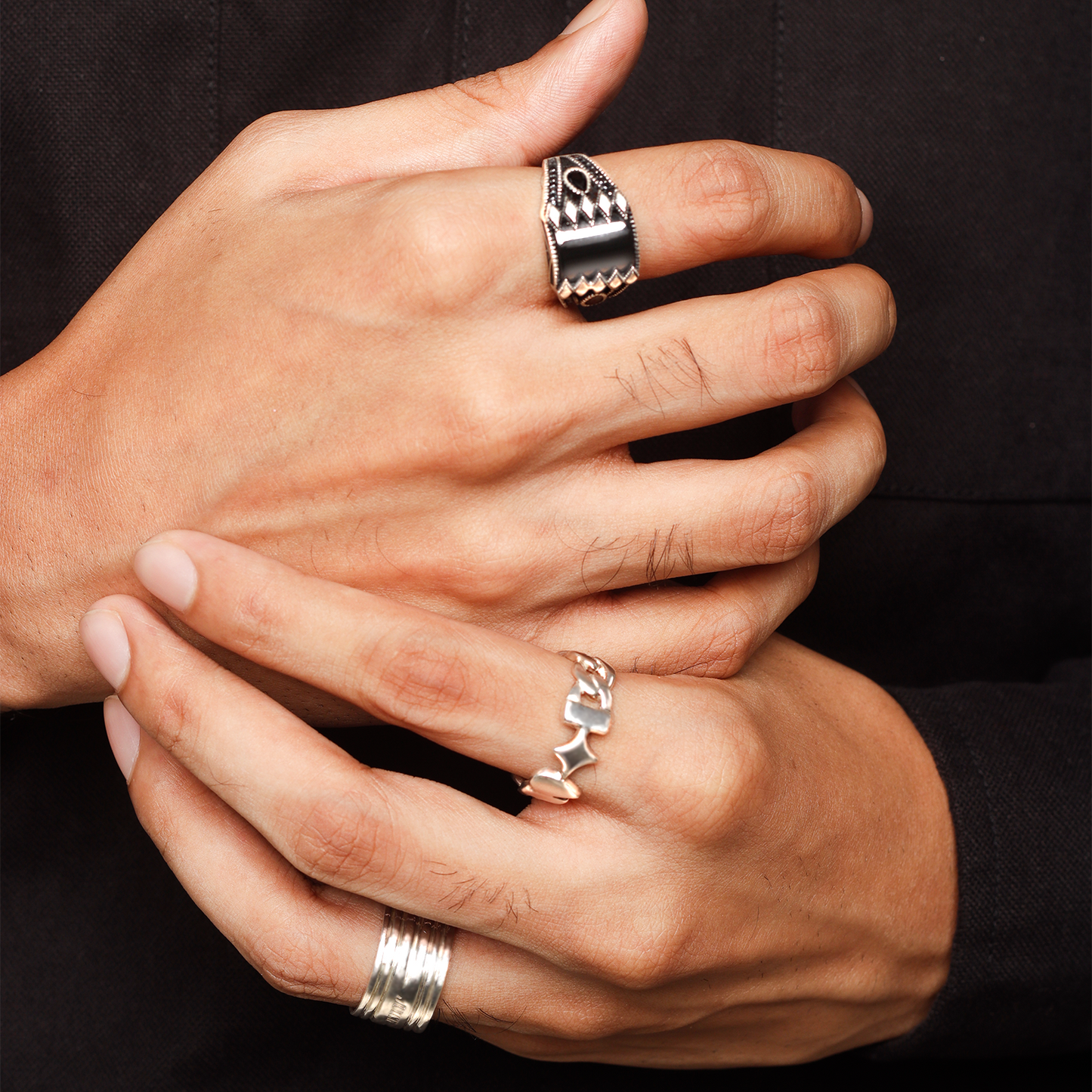 Midnight Obelisk Ring