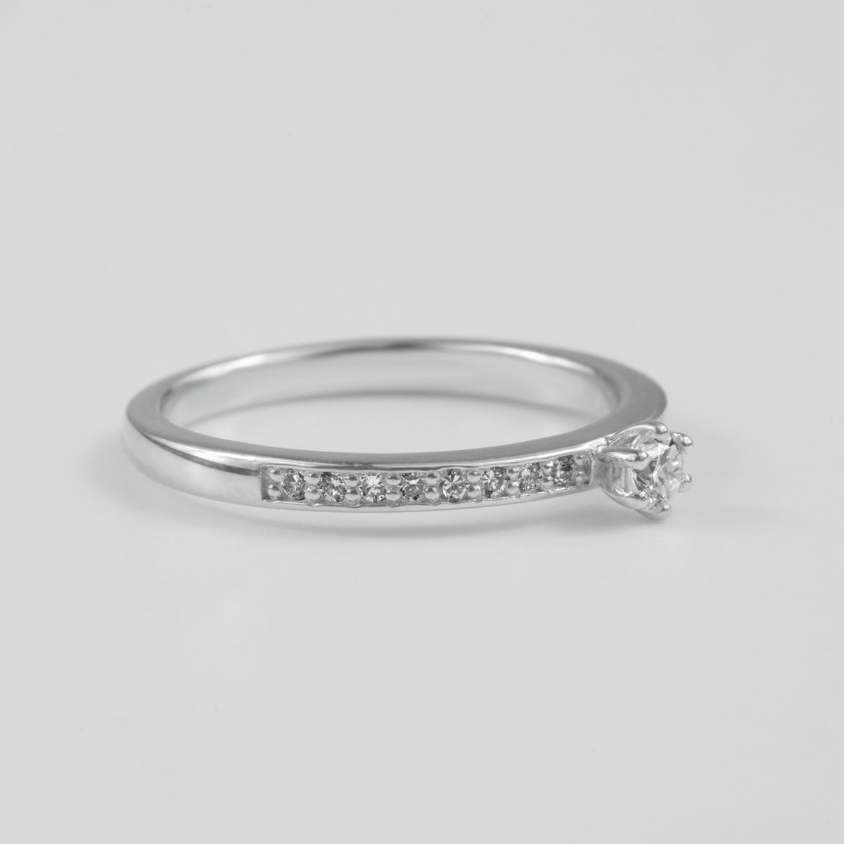 Celestial Solitaire Sterling Silver Lab-Grown Diamond Ring
