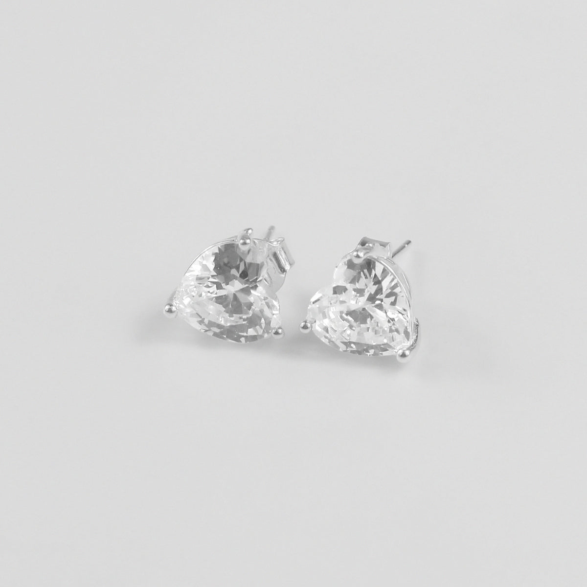 Glacier Heart Ear Studs