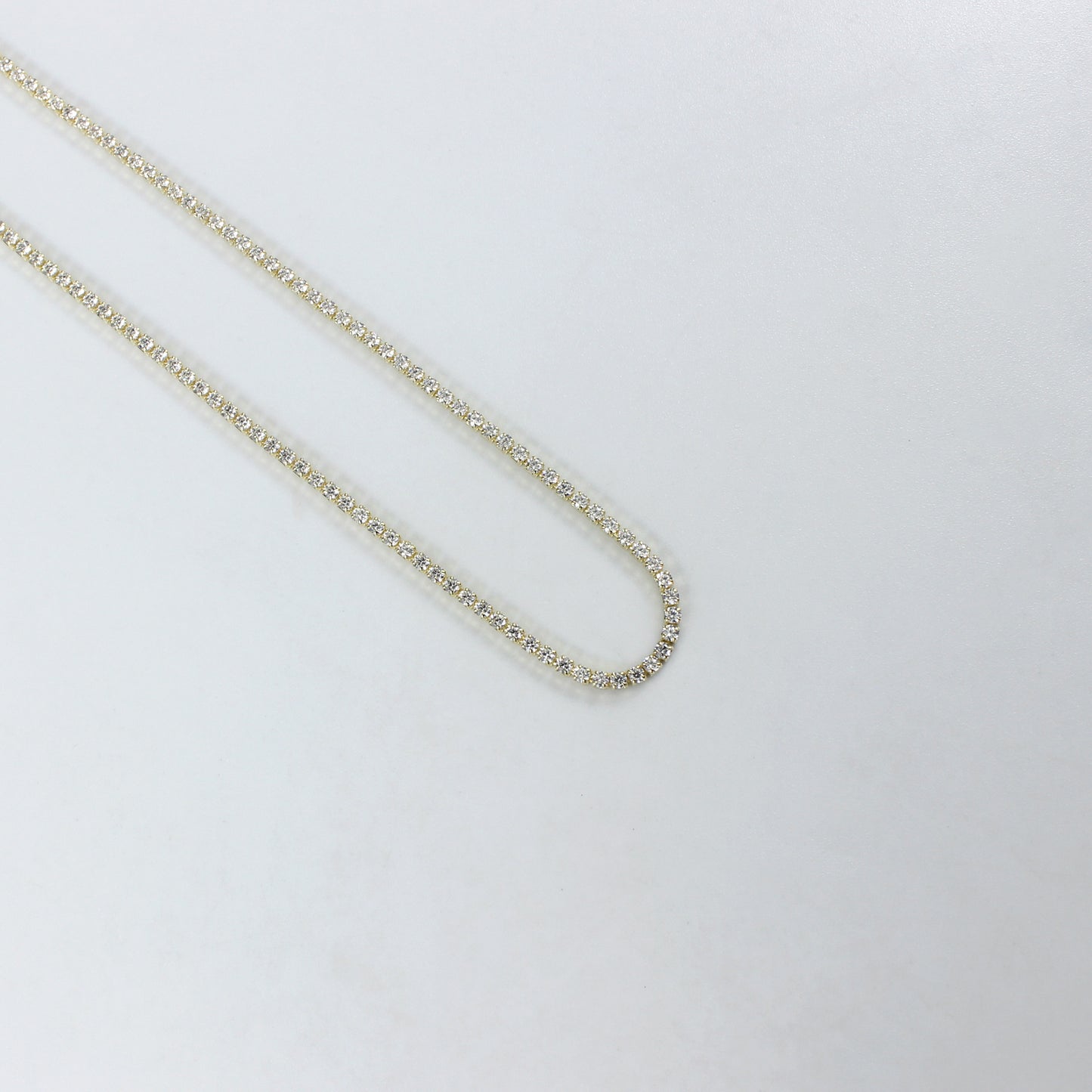 Golden Radiance Tennis Necklace