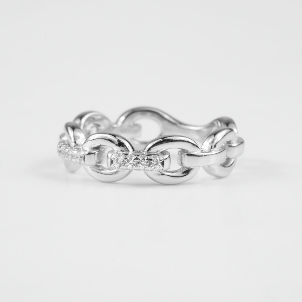Interlocking Oval Gemstone Ring