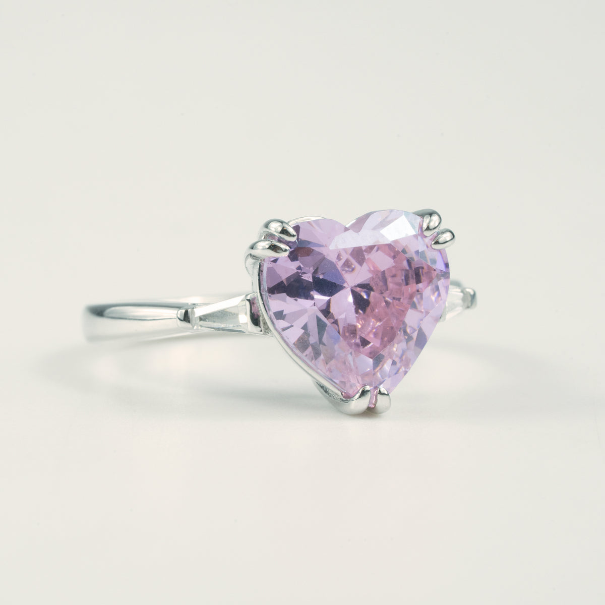 Pink Orchid Heart Ring