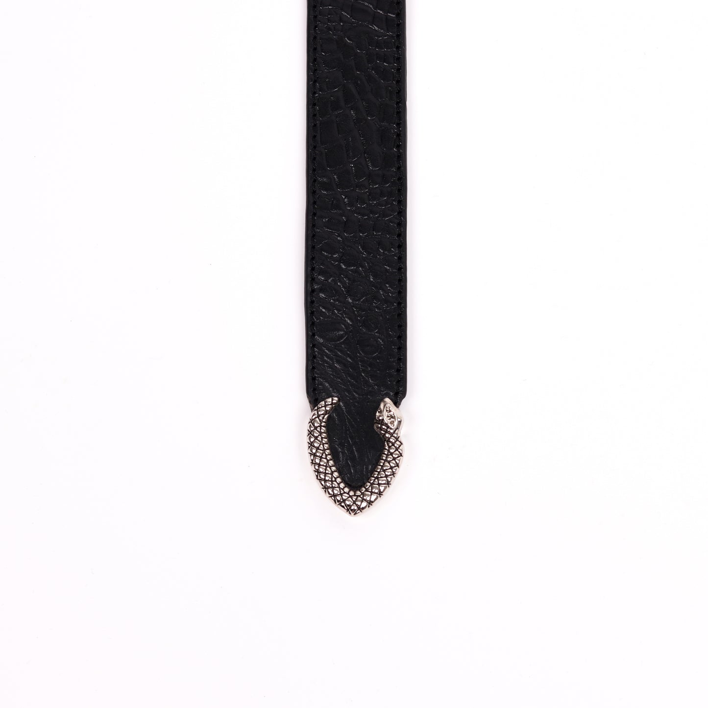 Serpent Croc Belt (Black)