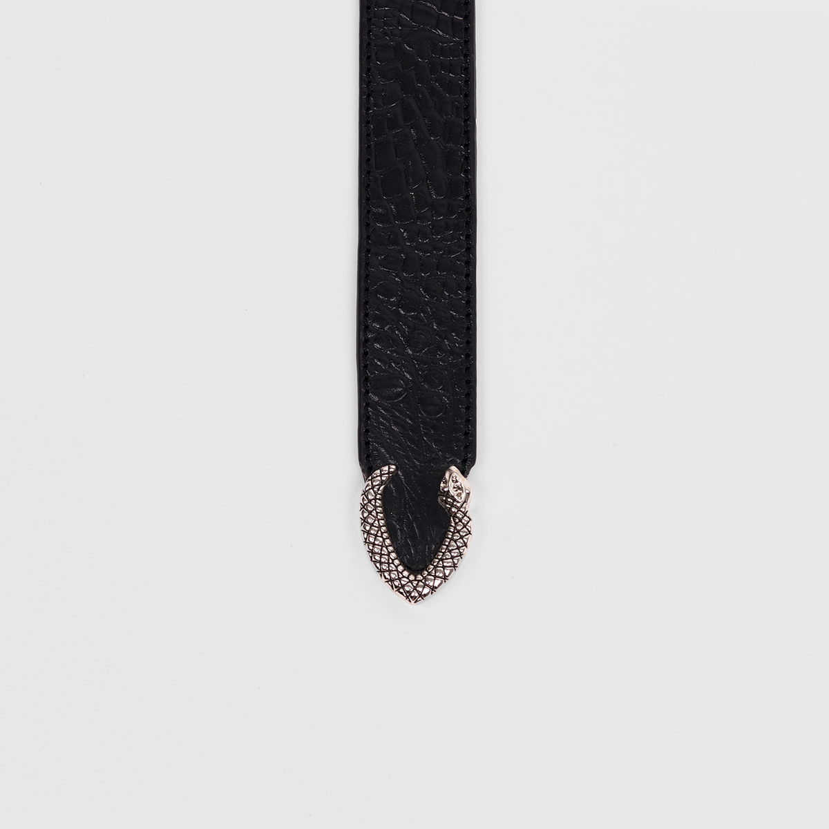 Serpent Croc Belt (Black)