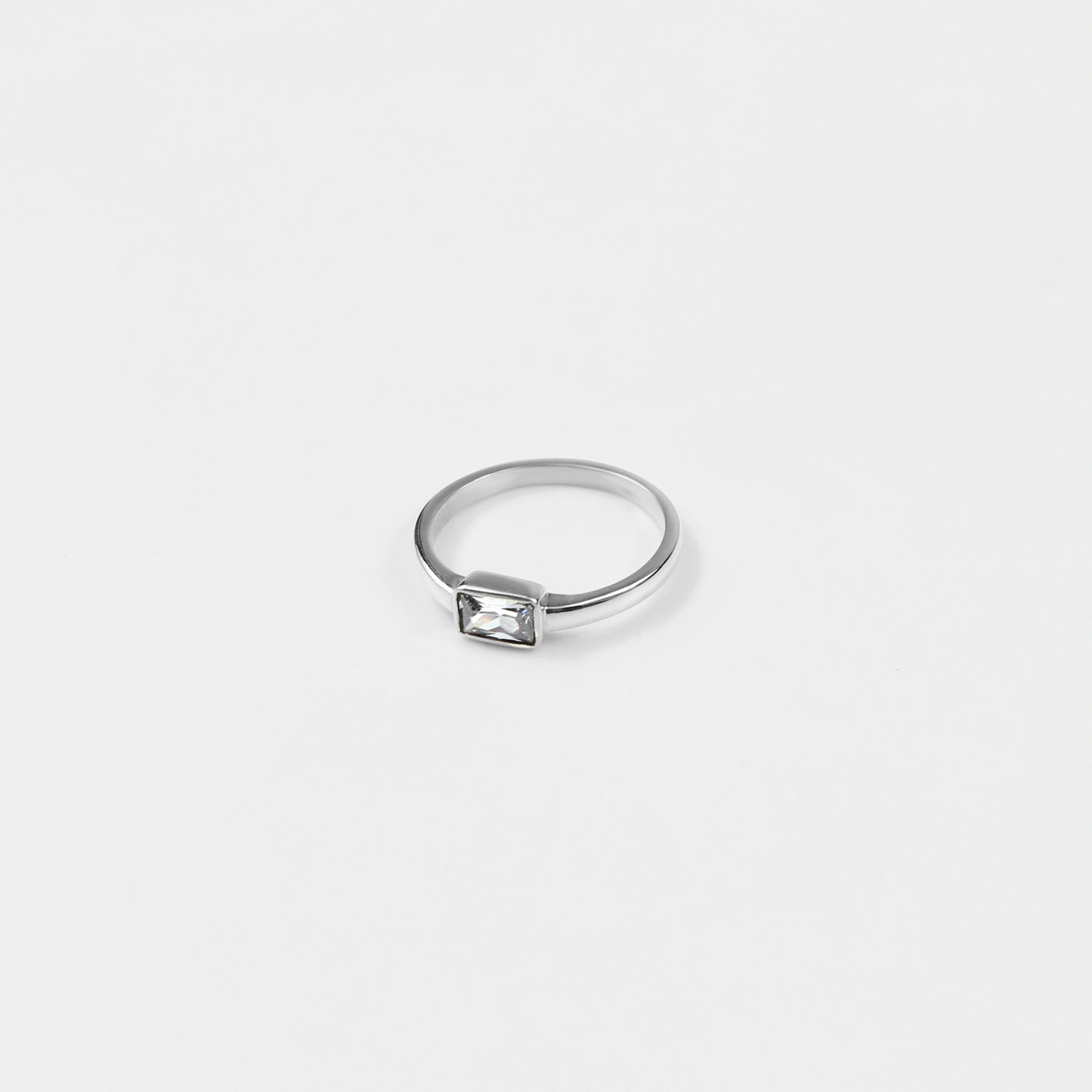 Silver Horizon Baguette Ring