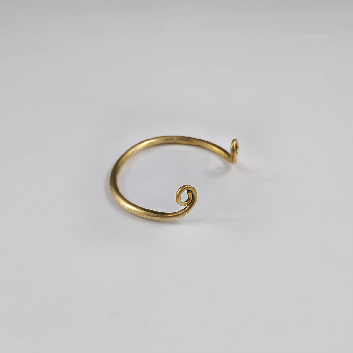 Spiral Finial Brass Cuff