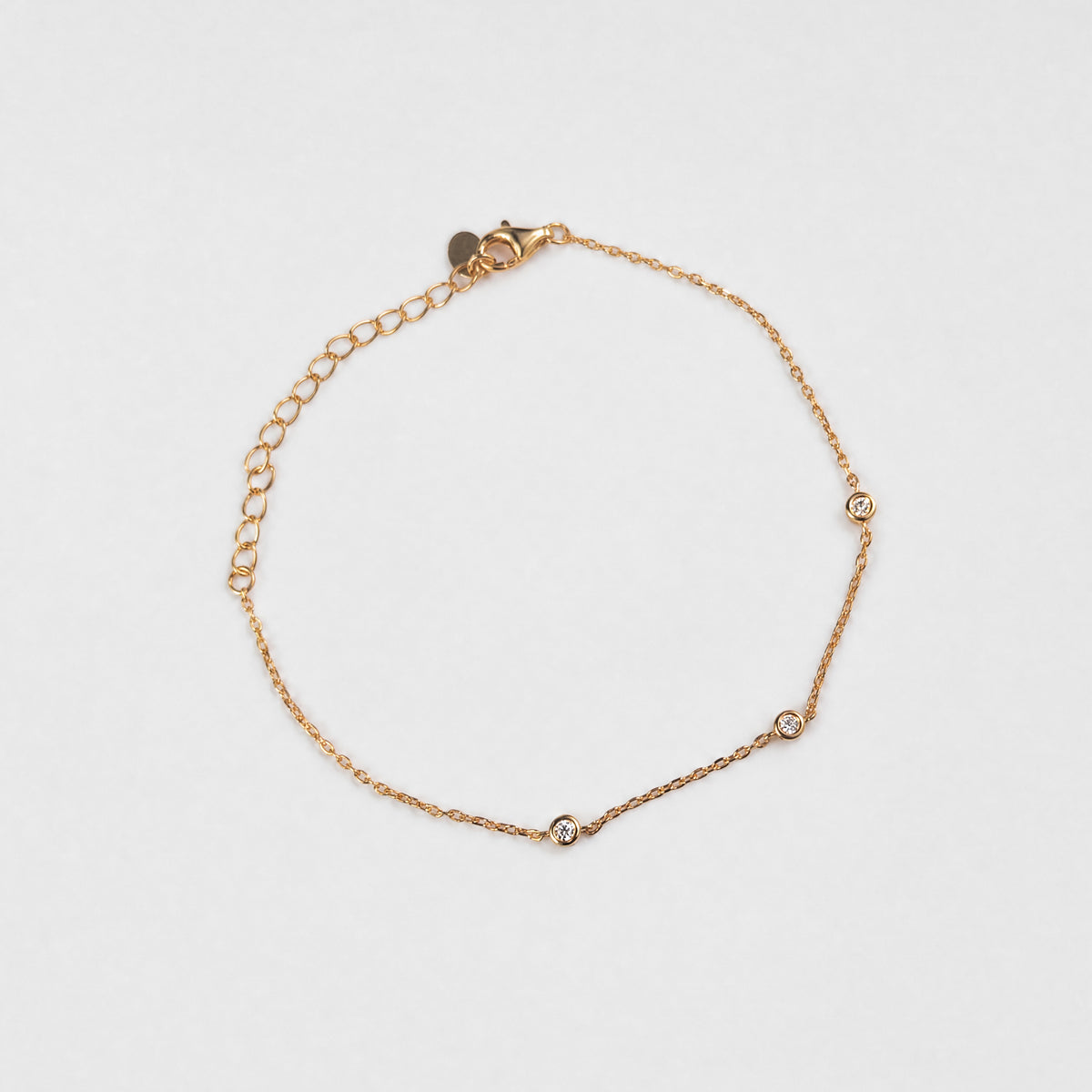 Triple Spark Sterling Silver Lab-Grown Diamond Bracelet
