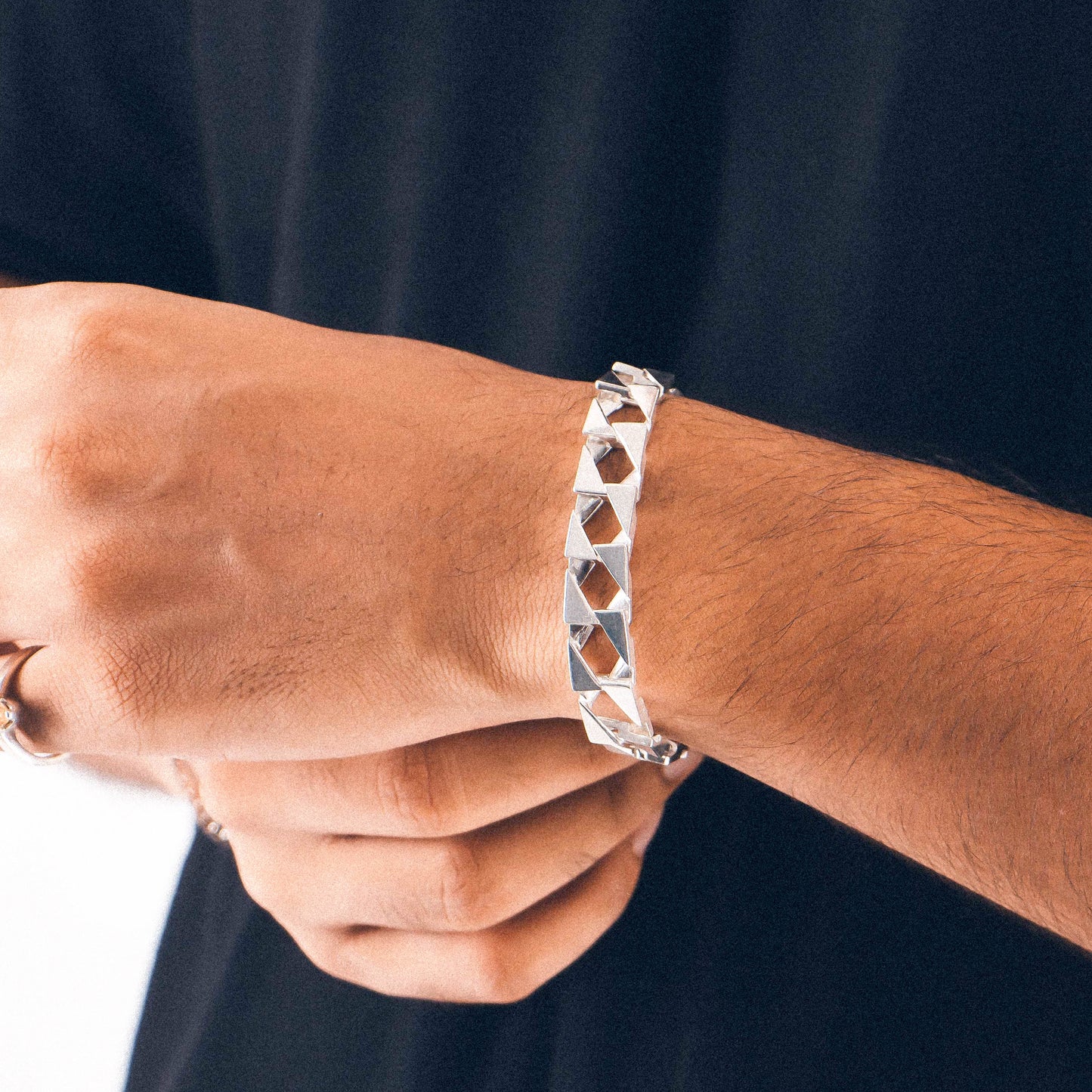 Cuban Square Link Bracelet - A modern 925 sterling silver bracelet by GetTheJuice, featuring a distinctive square Cuban link design that adds contemporary flair to any wrist.