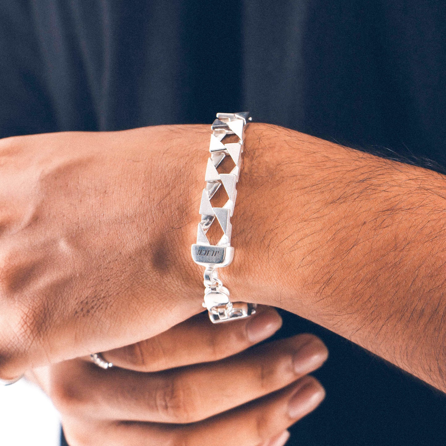 Cuban Square Link Bracelet - A modern 925 sterling silver bracelet by GetTheJuice, featuring a distinctive square Cuban link design that adds contemporary flair to any wrist.