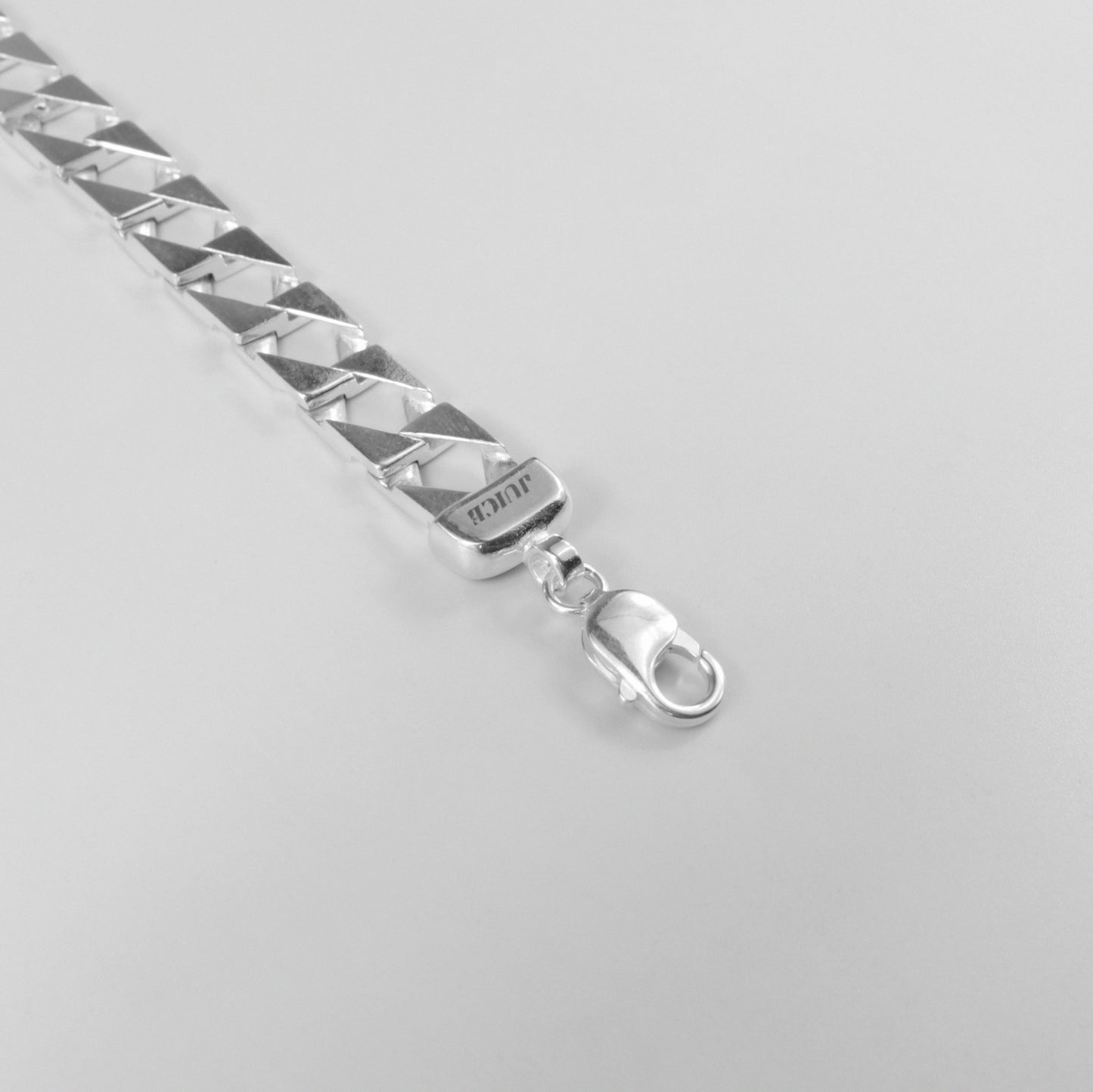 Cuban Square Link Bracelet - A modern 925 sterling silver bracelet by GetTheJuice, featuring a distinctive square Cuban link design that adds contemporary flair to any wrist.