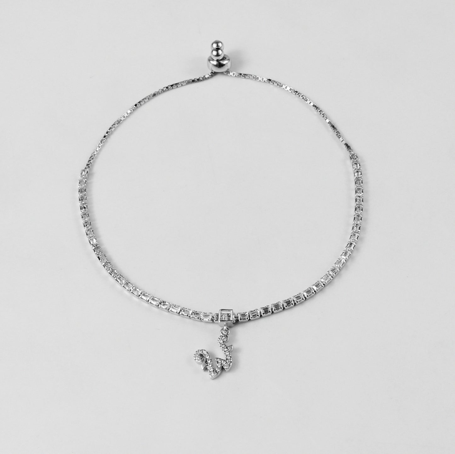 An exquisite 'Lustre Line' bracelet, made from 925 sterling silver, combining a modern linear design with a strikingly smooth and shining texture.