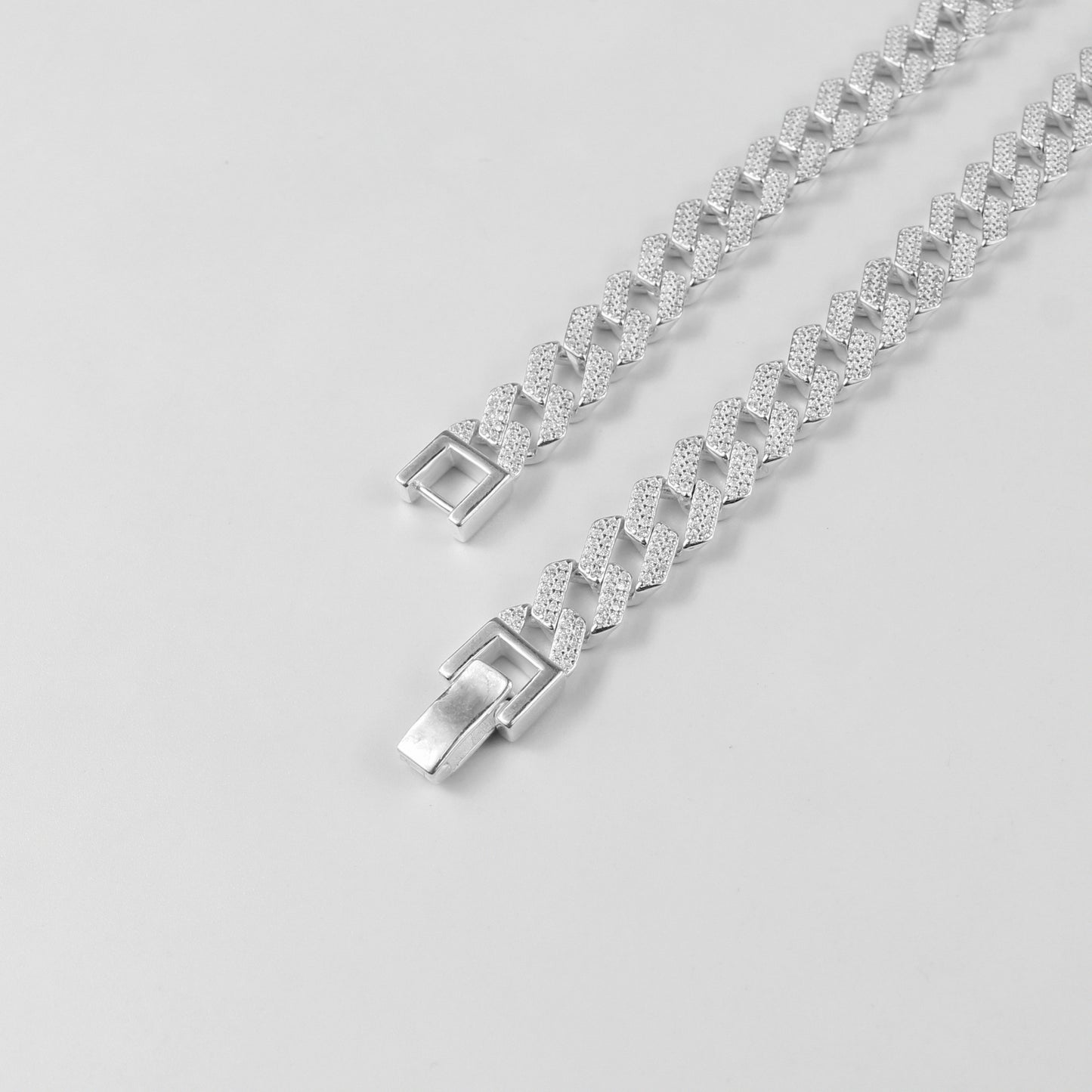 An elegant necklace named 'Crystal Stream,' crafted from 925 sterling silver. Its design features flowing, crystal-like elements that evoke the serene beauty of cascading water.