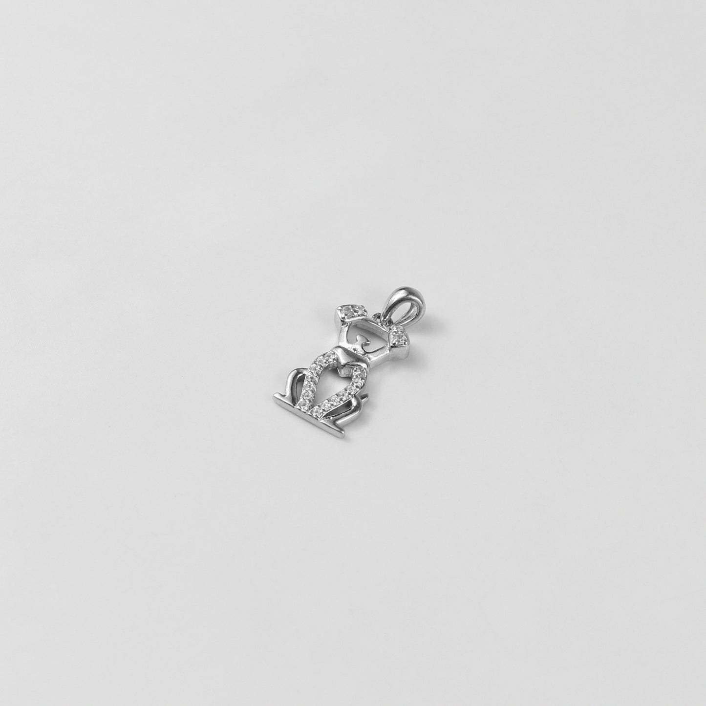 A delightful necklace named 'Puppy Sparkle,' crafted from 925 sterling silver. Its design captures the playful essence of a puppy's spirit, enhanced with dazzling details for a fun and elegant touch.
