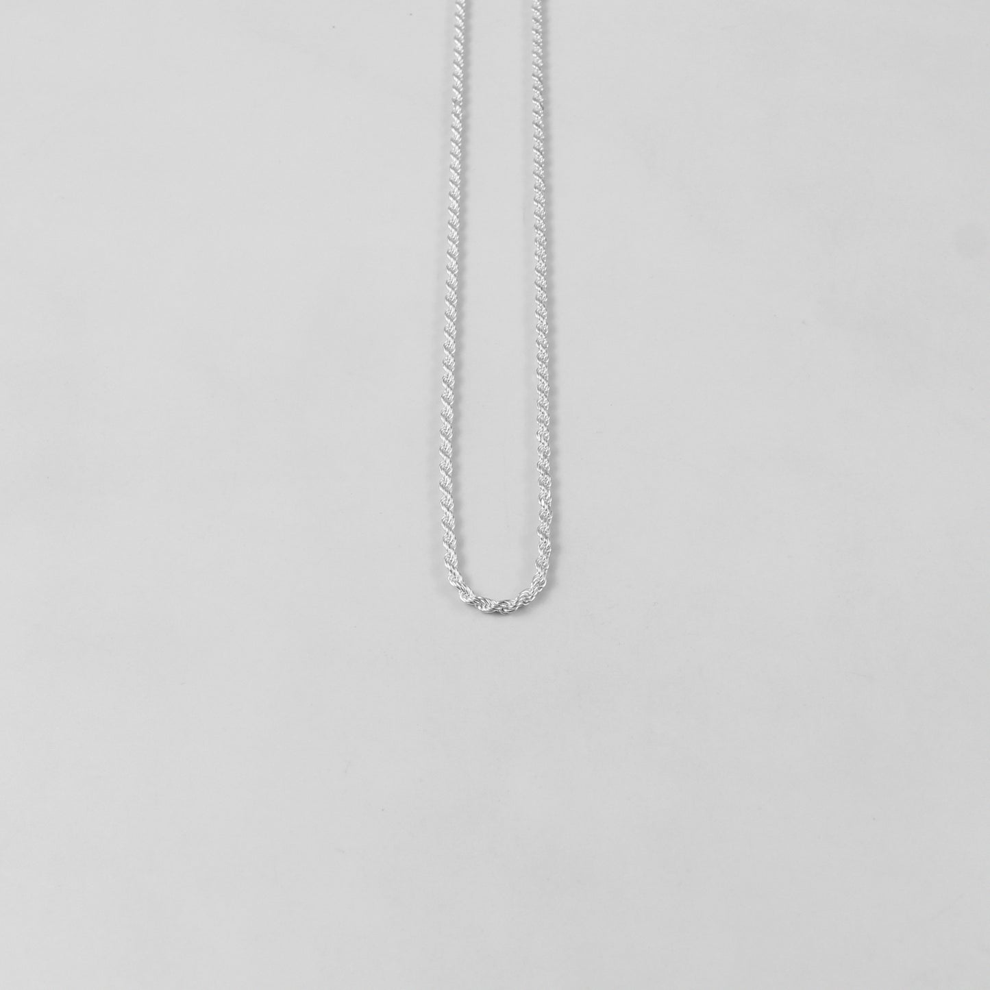 Rope Necklace - An elegant 925 sterling silver necklace by GetTheJuice, featuring a classic twisted rope design that brings timeless sophistication to any attire.