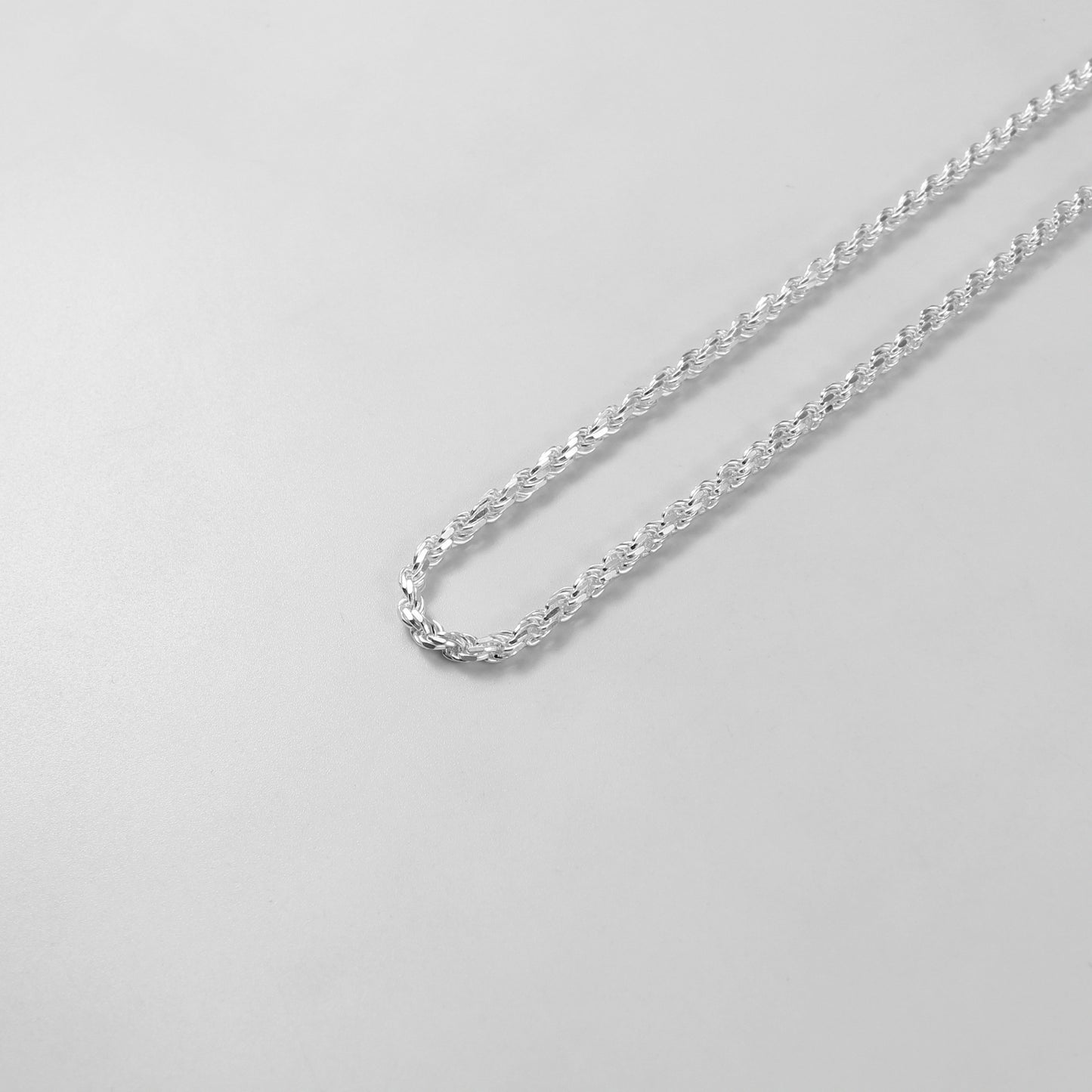 Rope Necklace - An elegant 925 sterling silver necklace by GetTheJuice, featuring a classic twisted rope design that brings timeless sophistication to any attire.