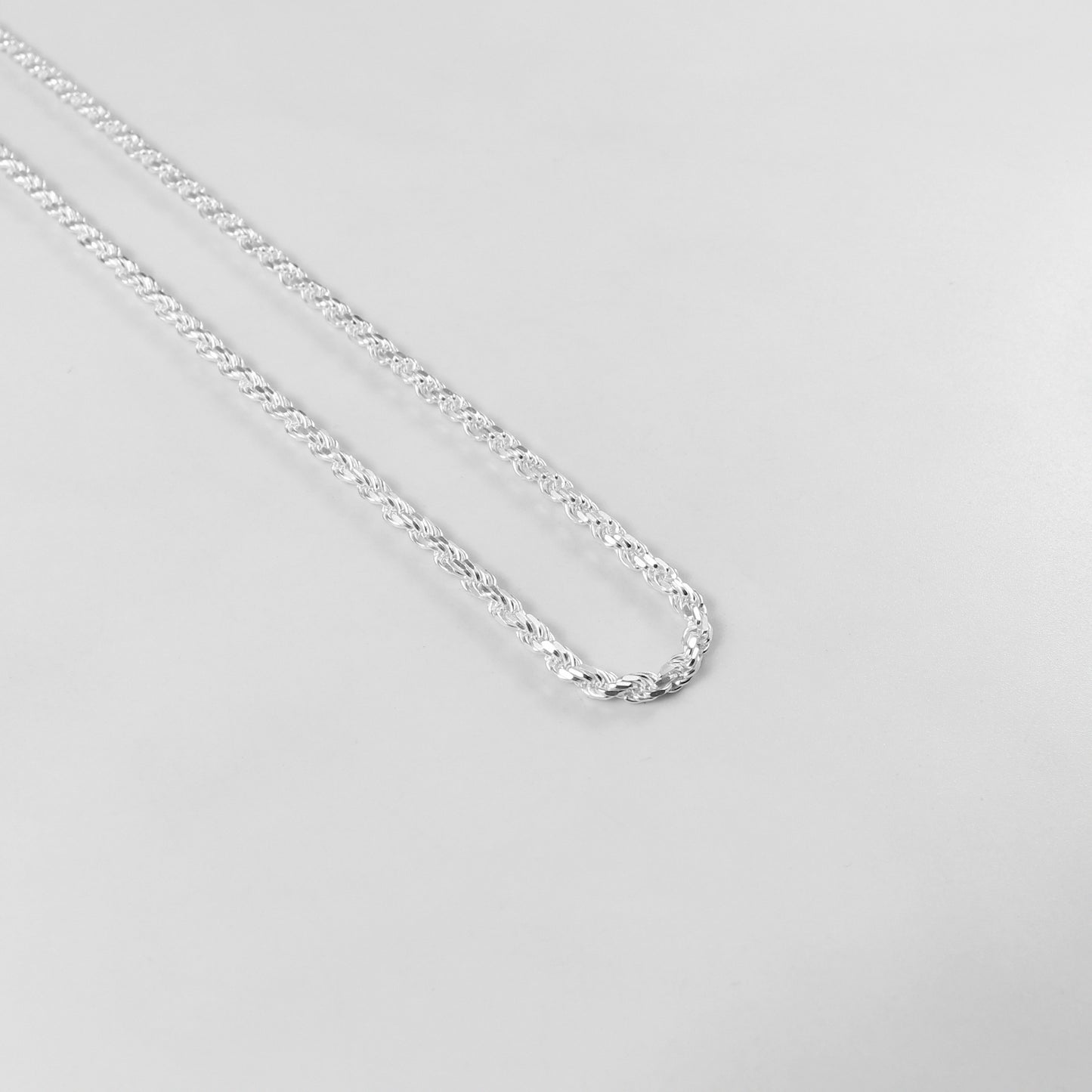 Rope Necklace - An elegant 925 sterling silver necklace by GetTheJuice, featuring a classic twisted rope design that brings timeless sophistication to any attire.