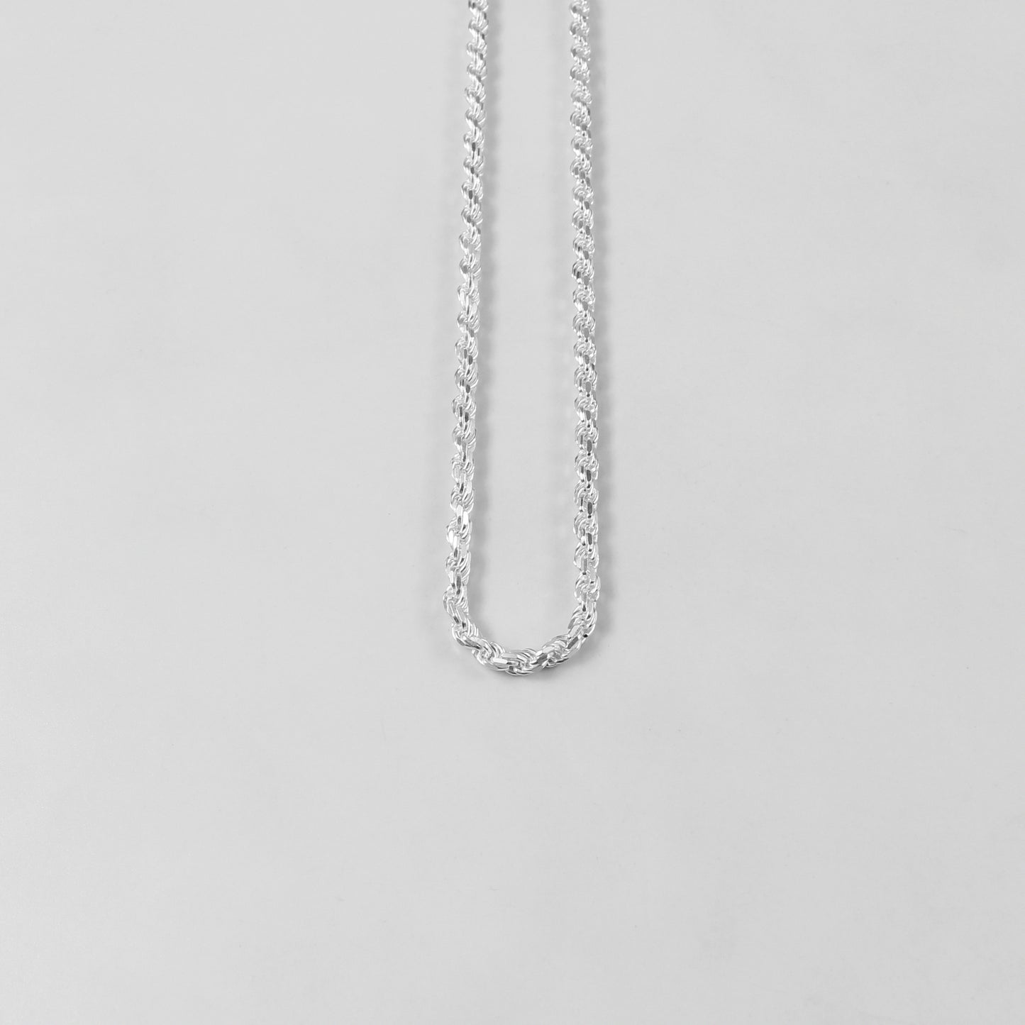 Rope Necklace - An elegant 925 sterling silver necklace by GetTheJuice, featuring a classic twisted rope design that brings timeless sophistication to any attire.