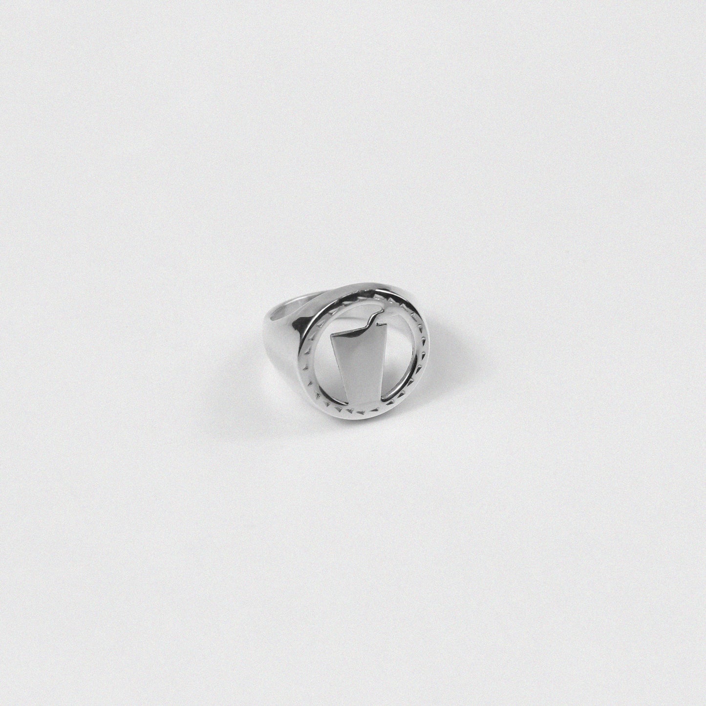 "925 sterling silver ring featuring a unique and bold symbol design, named 'Signature Symbol Ring.'"