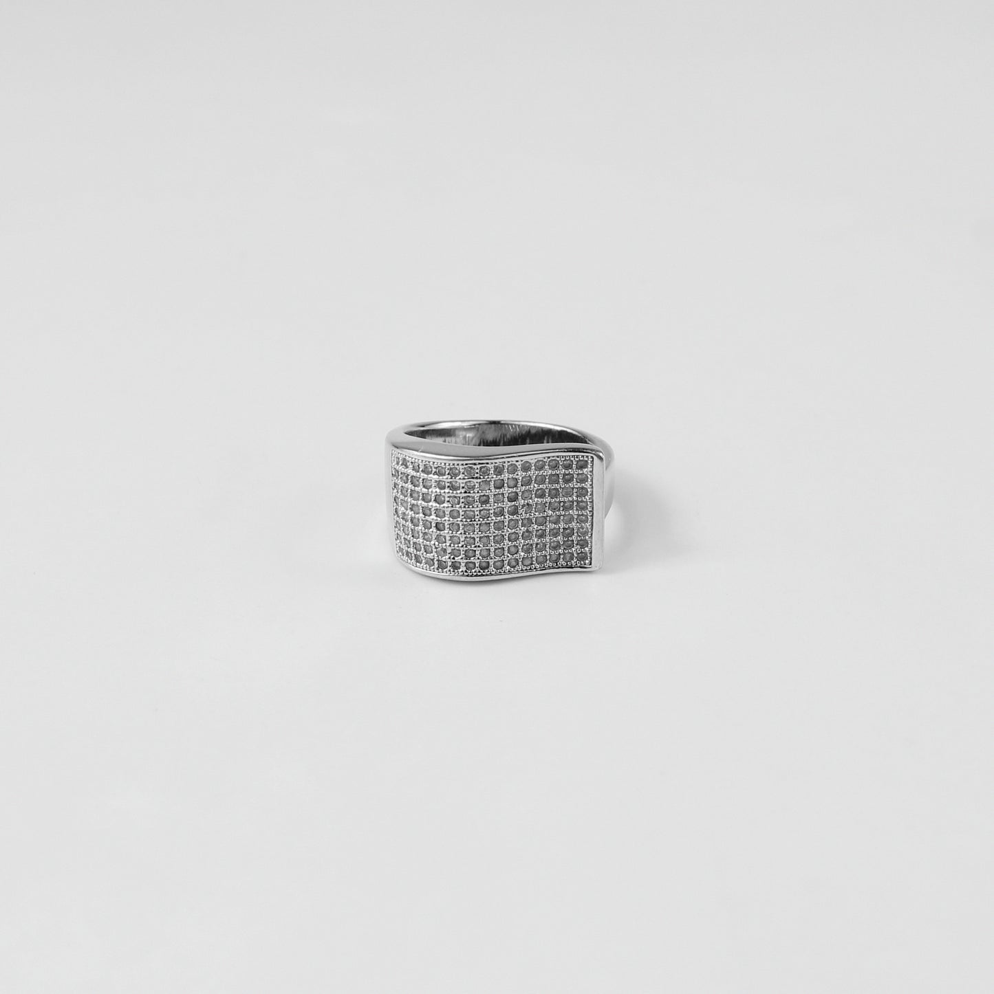 Elegant 925 sterling silver ring named 'Silver Wave Grid,' featuring a modern design with interwoven wave-like patterns that create a grid effect. Its unique craftsmanship embodies a balance of fluidity and structure, making it a standout accessory.