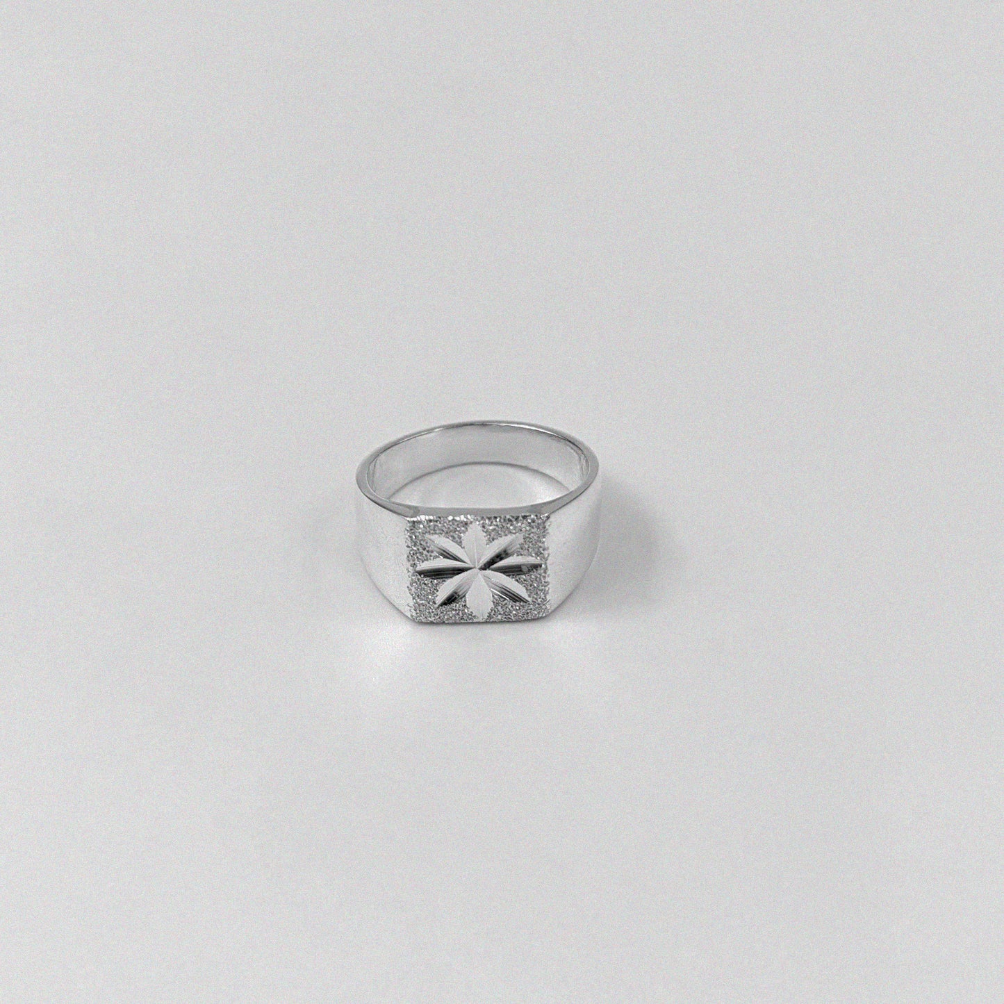 925 sterling silver ring featuring a vintage-inspired design with a Polaris star motif, named 'Vintage Polaris Star Ring.