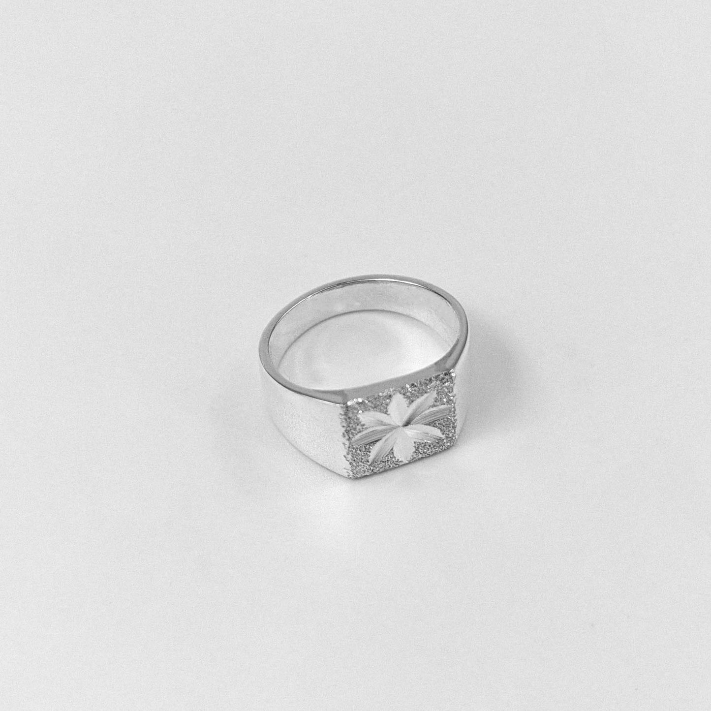 925 sterling silver ring featuring a vintage-inspired design with a Polaris star motif, named 'Vintage Polaris Star Ring.