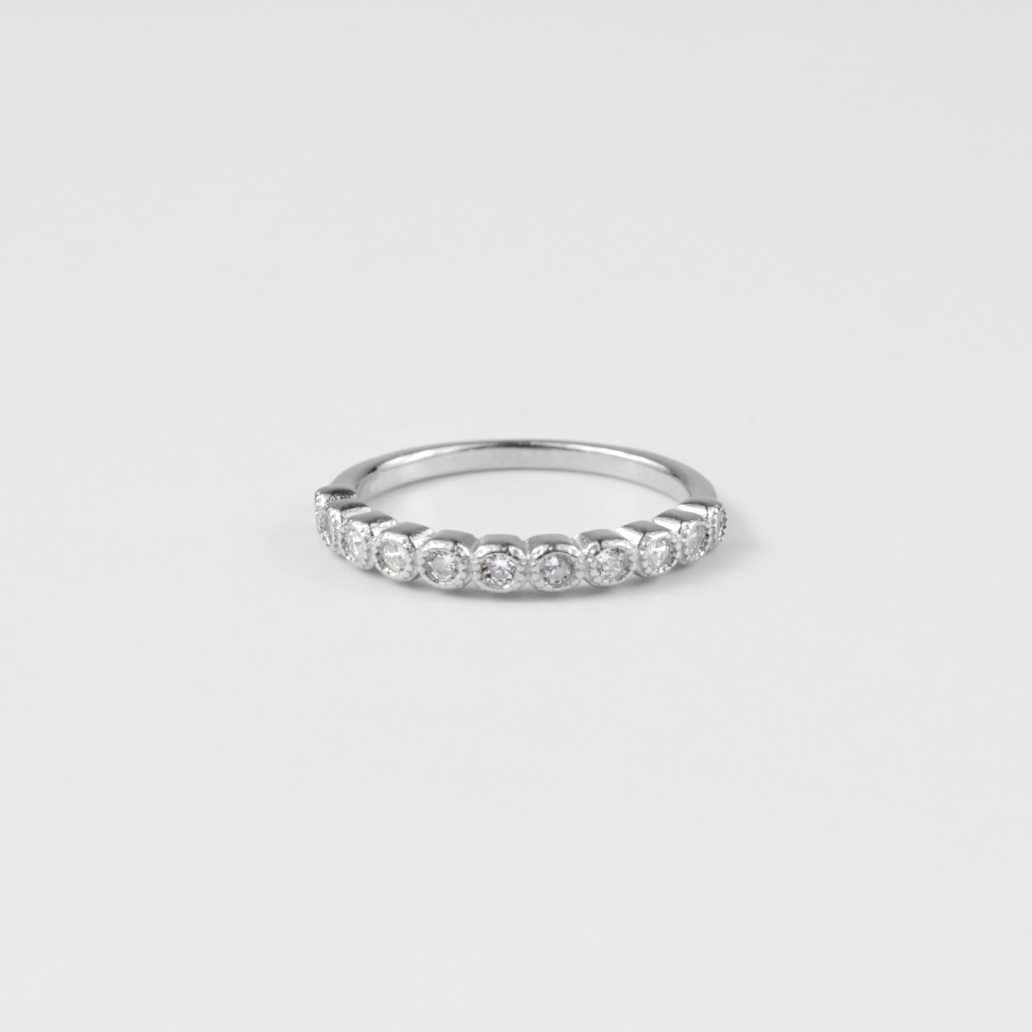 "925 sterling silver ring with a polished circular design, exuding elegance, named 'Radiant Circle Ring.'"
