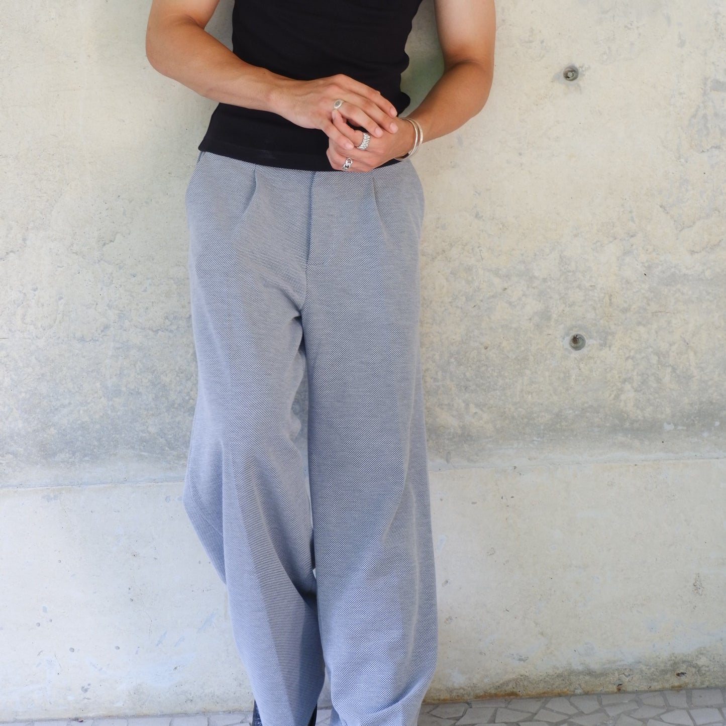 Gray Pleated Sweats pants