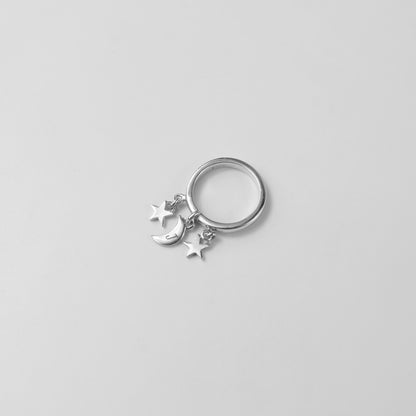 Moonbeam Charm Ring