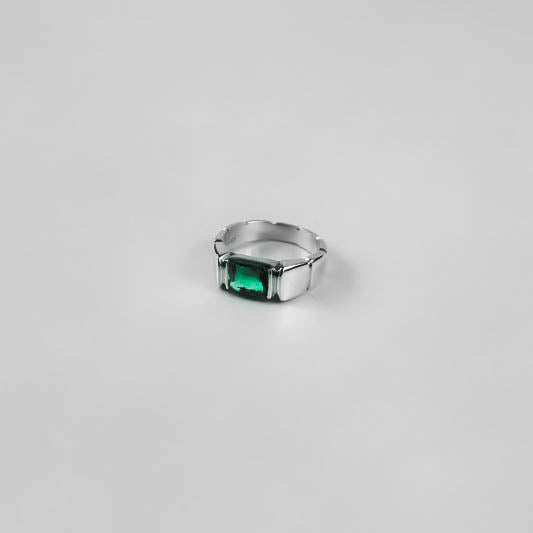 Brass Emerald Forge Ring