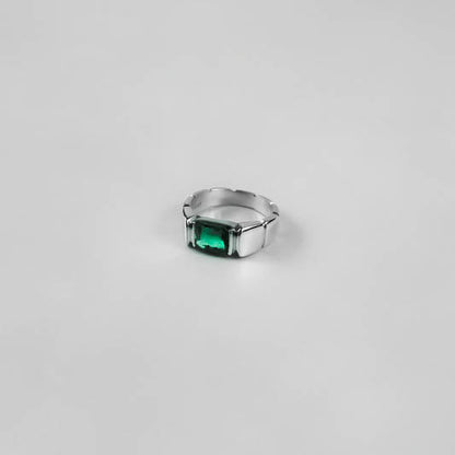 Brass Emerald Forge Ring