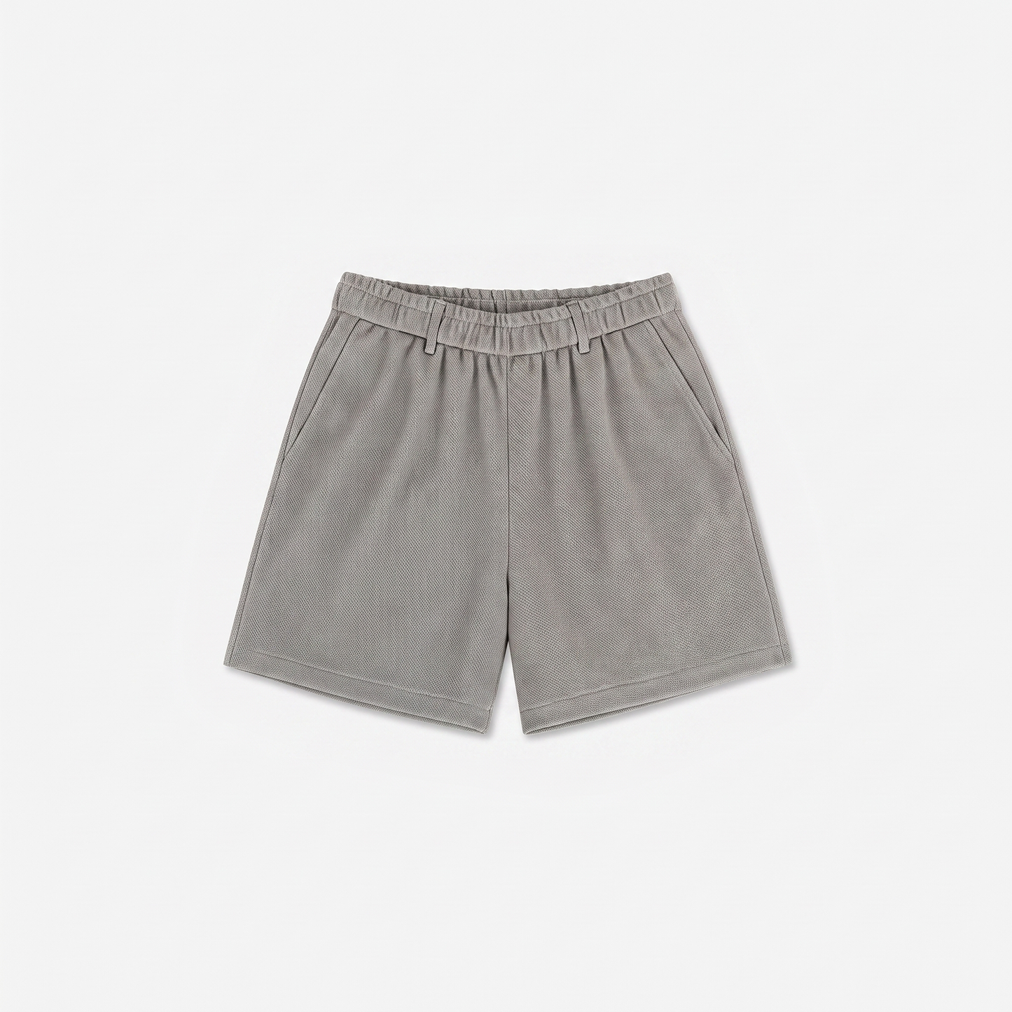 Gray textured shorts