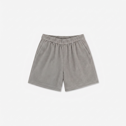 Gray textured shorts