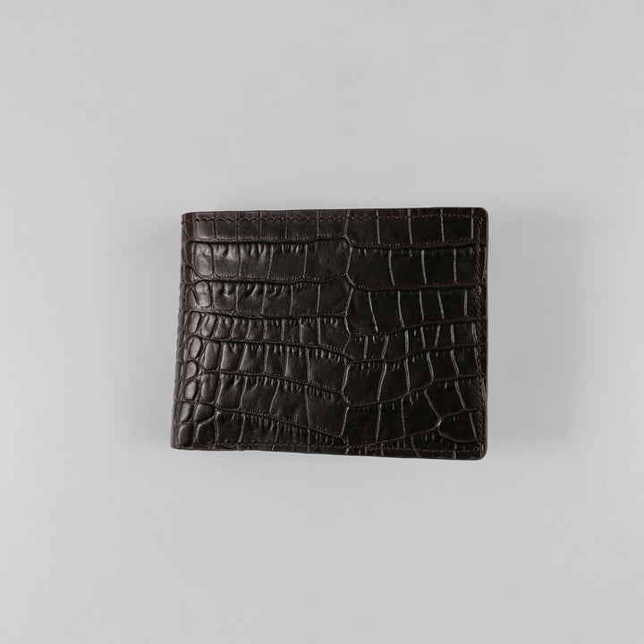 Regal CrocLine Wallet (Dark Brown)