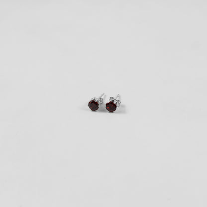 Garnet Radiance Ear Studs