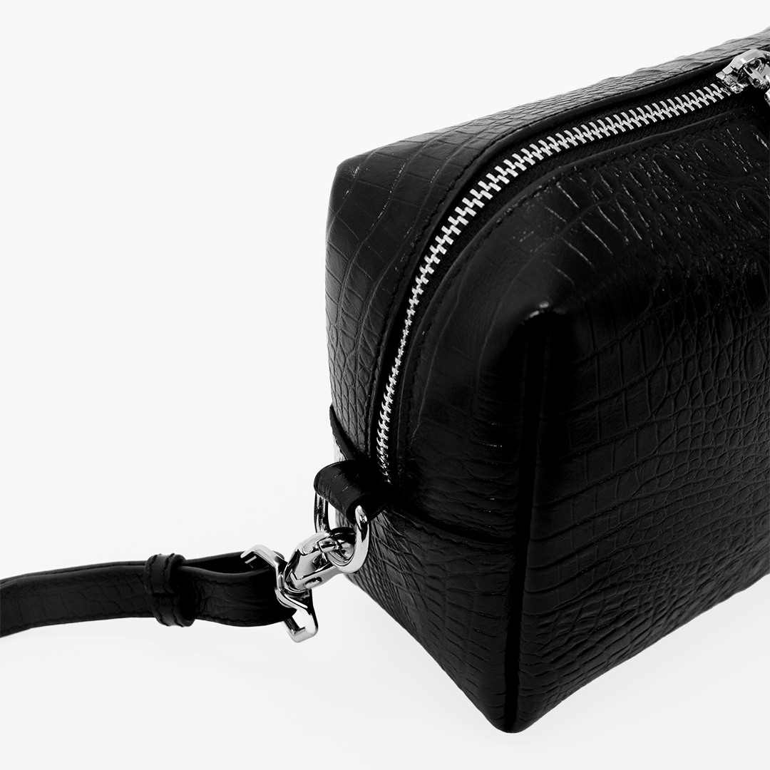 Mono Croc Crossbody Bag