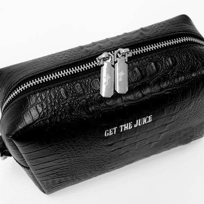 Mono Croc Crossbody Bag (Black)