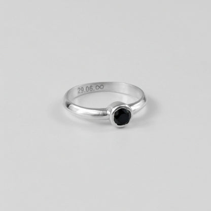 Midnight Infinity Ring