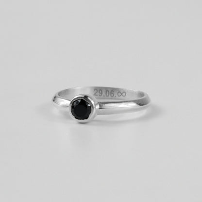 Midnight Infinity Ring