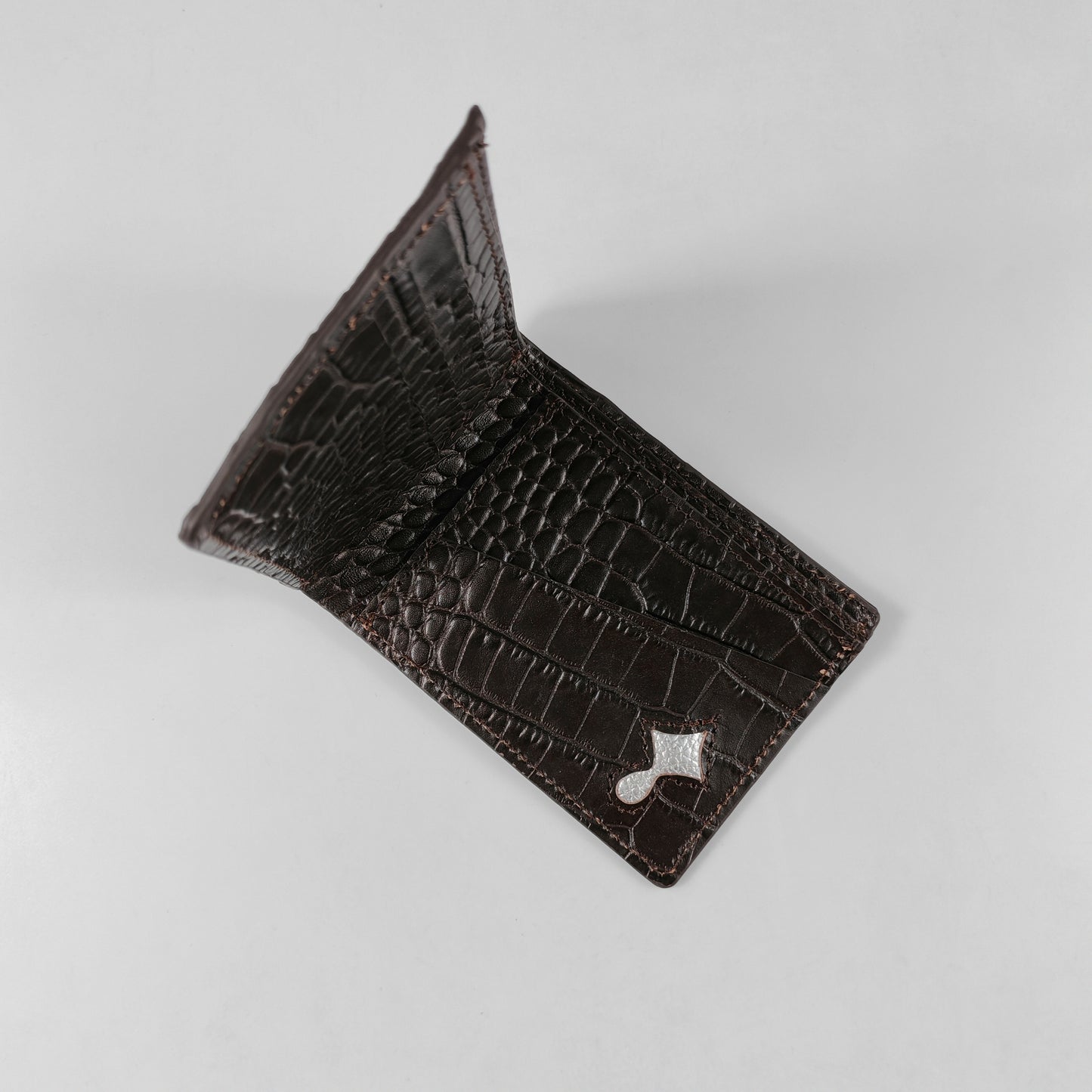 Regal CrocLine Wallet (Dark Brown)