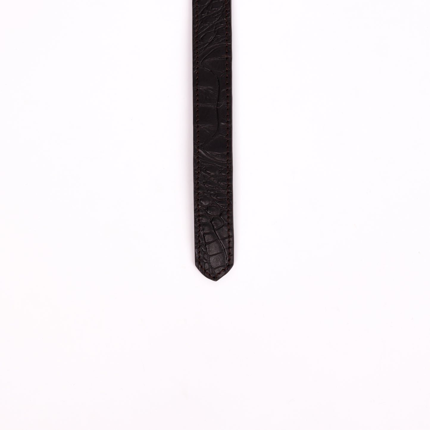 Antique Brass Buckle Belt (Dark Brown)