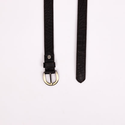 Antique Brass Buckle Belt (Dark Brown)