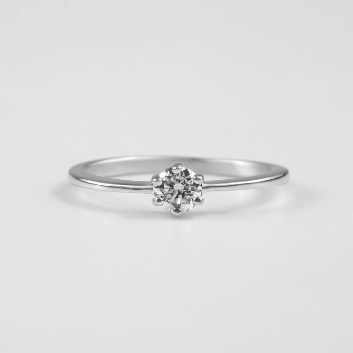 Aria Solitaire Sterling Silver Lab-Grown Diamond Ring