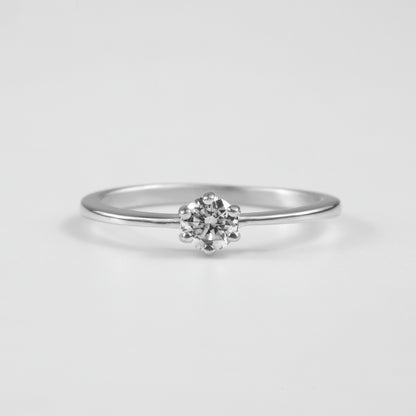 Aria Solitaire Sterling Silver Lab-Grown Diamond Ring