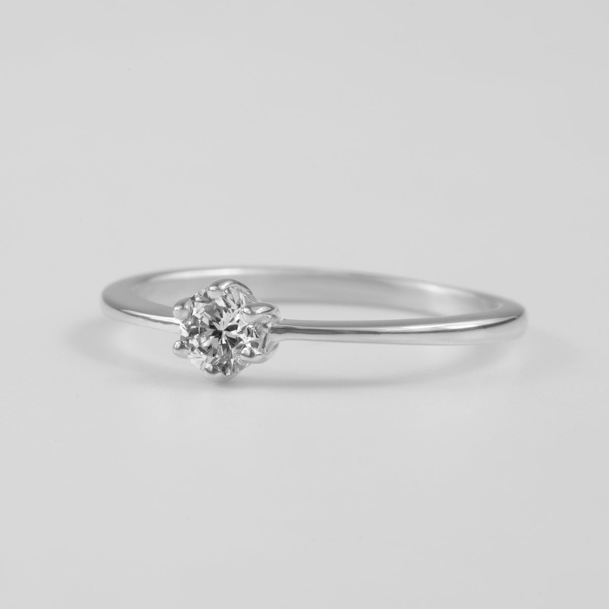 Aria Solitaire Sterling Silver Lab-Grown Diamond Ring