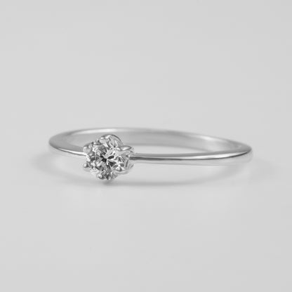Aria Solitaire Sterling Silver Lab-Grown Diamond Ring